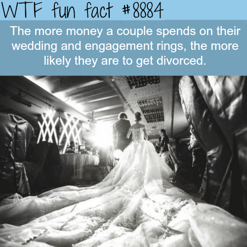 Why you shouldn’t spend lots of money on your wedding - WTF fun facts