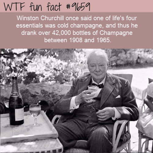 Winston Churchill once said one of life’s four essentials was cold champagne
