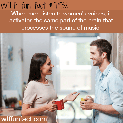 Women’s voices are like music to men… - WTF fun facts