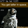 you get taller in space