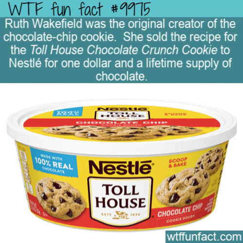 fun food fact chocolate chip cookie
