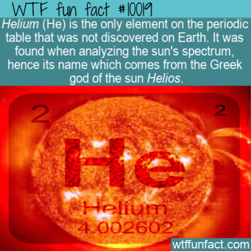 WTF Fun Fact - Helium Not On Earth