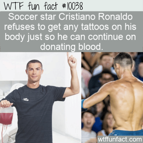 WTF Fun Fact - No Tattoos For Cristiano Ronaldo