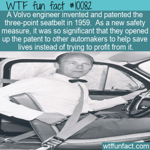 WTF Fun Fact - Volvo Seatbelt Patent