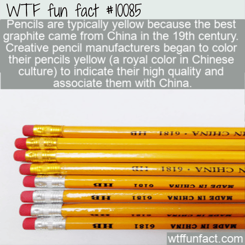 WTF Fun Fact - Yellow Pencils