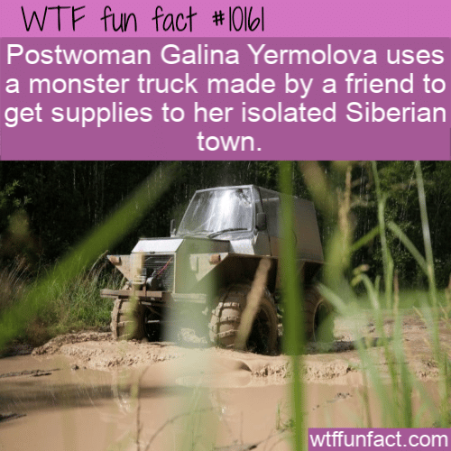 WTF Fun Fact - Postwoman Uses A Monster Truck