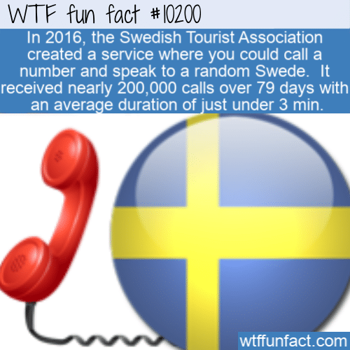 WTF Fun Fact - Talk To A Swede