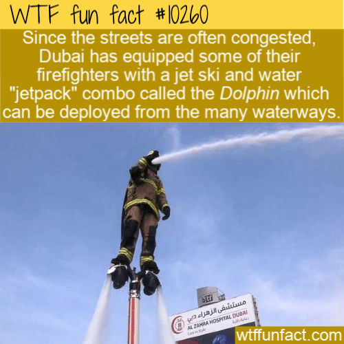 WTF Fun Fact - Dubai Firefighters Jetpacks