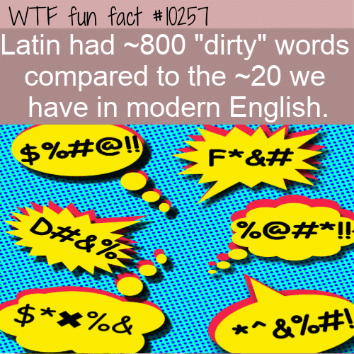 WTF Fun Fact - Latin Dirty Words