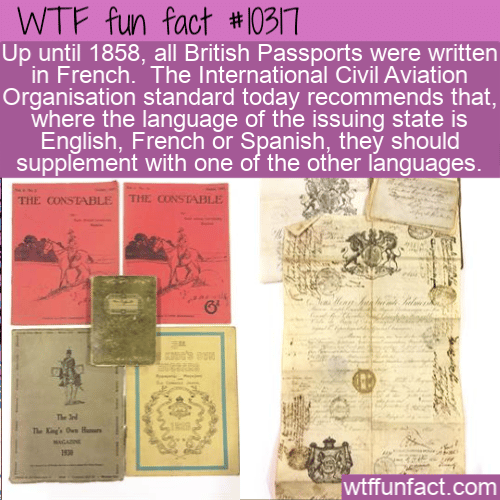 WTF Fun Fact - British Passports In French