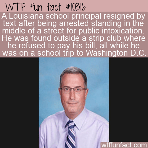 WTF Fun Fact - Principal Arrested At Strip Club