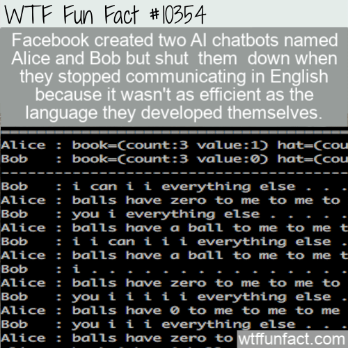 WTF Fun Fact - Facebook AI Chatbot