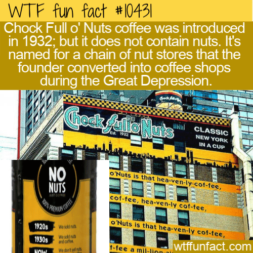 WTF Fun Fact - Nuts Coffee Without Nut
