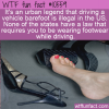 WTF Fun Fact – Barefoot Driving Is Legal