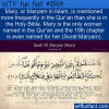WTF Fun Fact – Surat Maryam