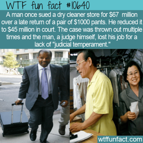 WTF Fun Fact - Pants Lawsuit