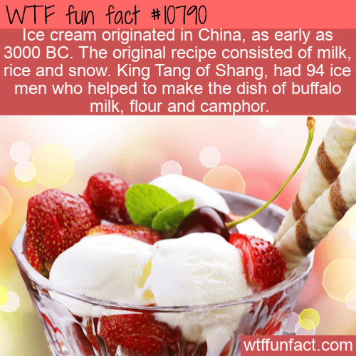 WTF Fun Fact - Ice Cream Origin