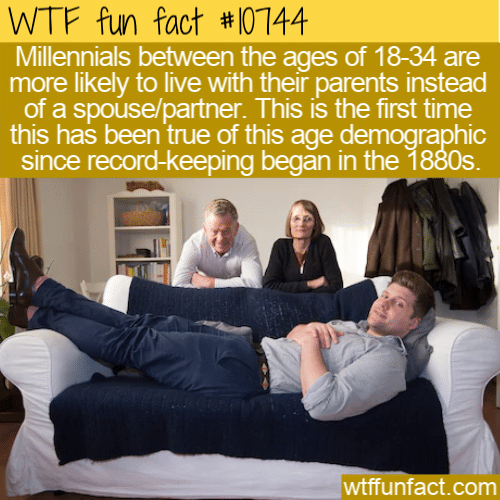 WTF Fun Fact - Millenials Stay Home
