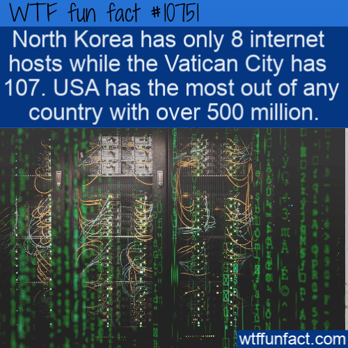 WTF Fun Fact - North Korean Internet Hosts
