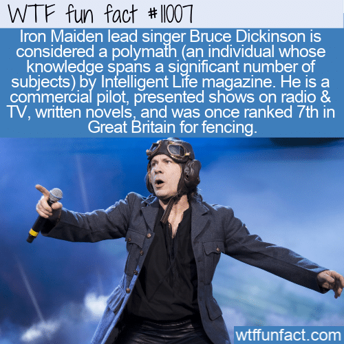 WTF Fun Fact - Bruce Dickinson Polymath
