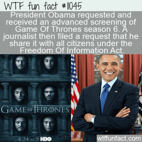WTF Fun Fact - Obama Game Of Thrones