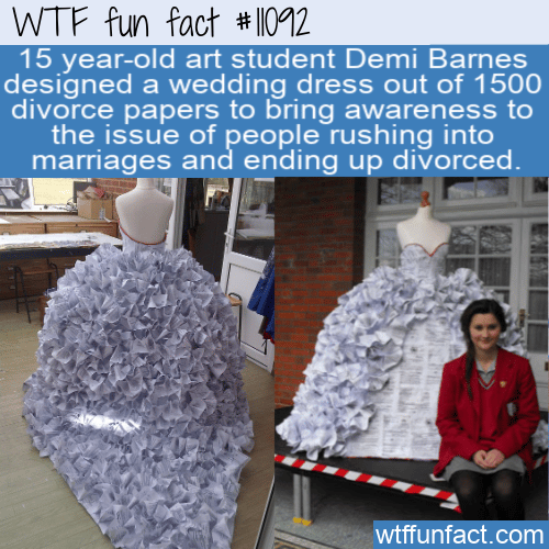 WTF Fun Fact - Wedding Dress Of Divorce Papers