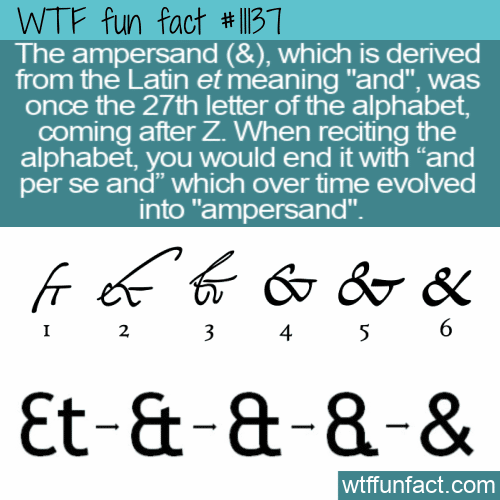 WTF Fun Fact - 27th Letter Of The Alphabet