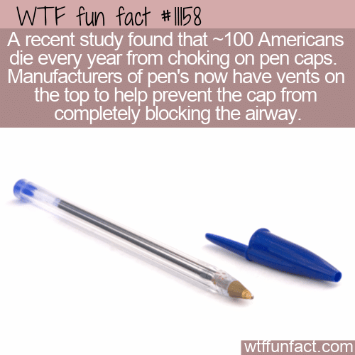 WTF Fun Fact - Pen Cap Deaths