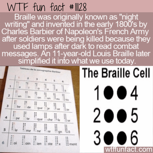 WTF Fun Fact - The Necessity Of Braille