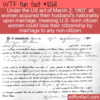 WTF Fun Fact – Citizenship Cancelled After Marriage