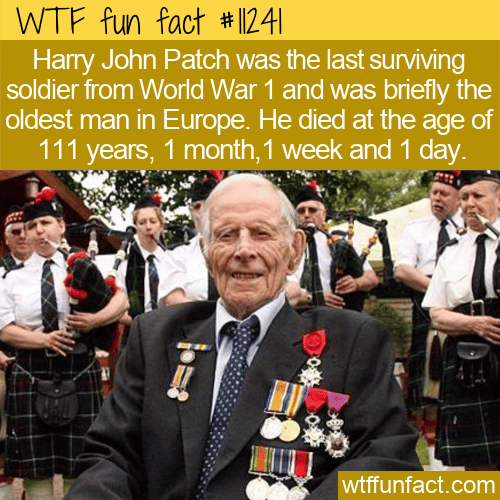 WTF Fun Fact - Harry Patch Died At 111 1 1 1