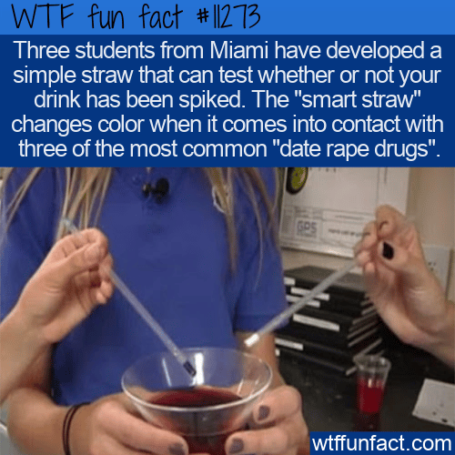 WTF Fun Fact - Smart Straw Detects Date Rape Drug