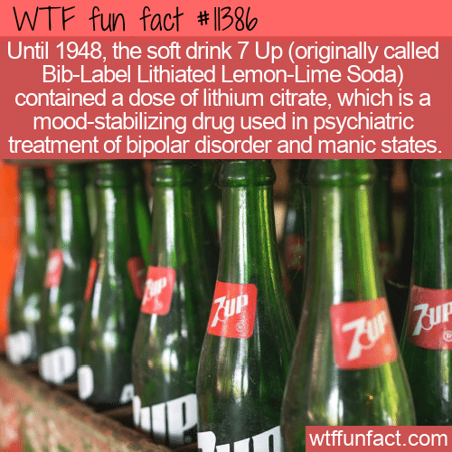 WTF Fun Fact - Bib-Label Lithiated Lemon-Lime Soda