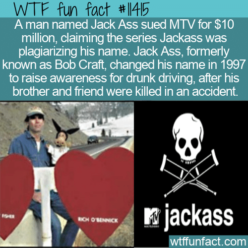 WTF Fun Fact -Jack Ass Sues MTV