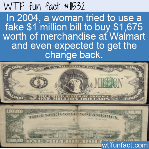 WTF Fun Fact - 1 Million Dollar Bill