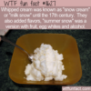 WTF Fun Fact – Snow Cream And Milk Snow