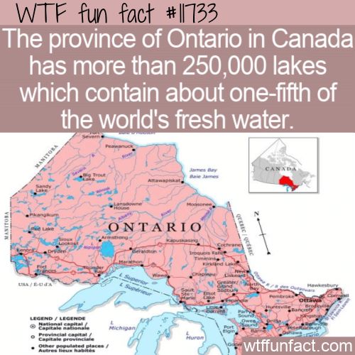 WTF Fun Fact - Ontario's Fresh Water