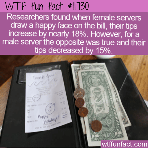 WTF Fun Fact - Waitress Should Always Smile(y Face)