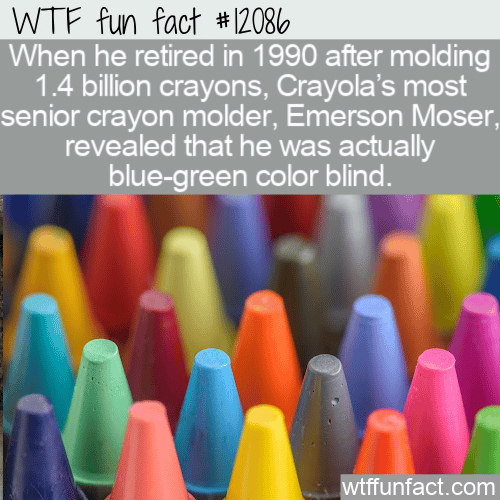 WTF Fun Fact - Color Blind Crayon Molder