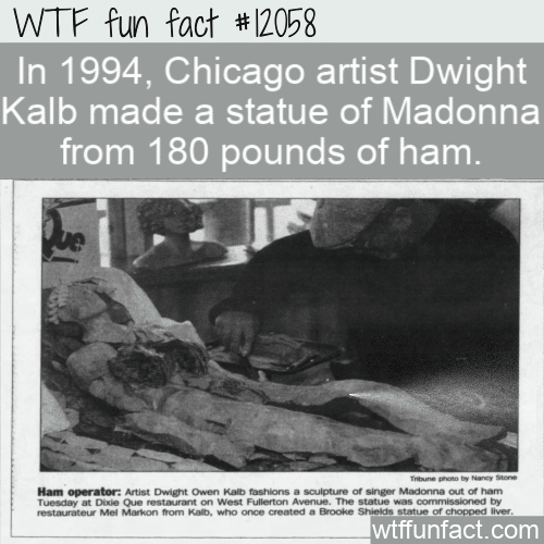 WTF Fun Fact - Madonna Ham Statue
