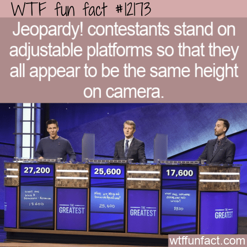 WTF Fun Fact - Jeopardy! Same Height
