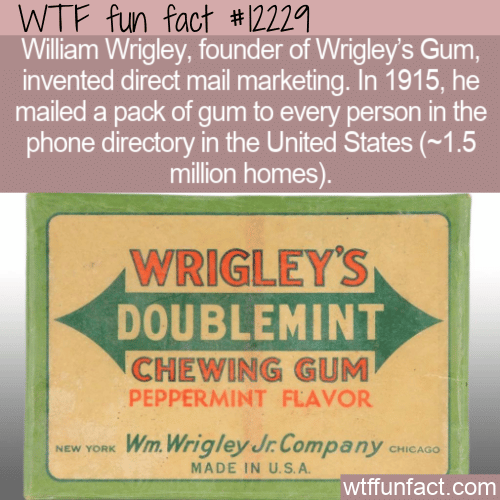 WTF Fun Fact - Free Wrigley's Gum