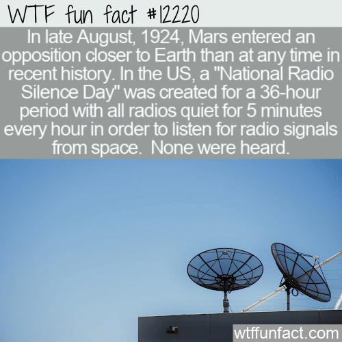 WTF Fun Fact - National Radio Silence Day