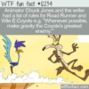 WTF Fun Fact – Road Runner Rules