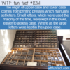 WTF Fun Fact – Why Upper Case and Lower Case