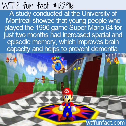 WTF Fun Fact - Super Mario 64 Helps Prevent Dementia