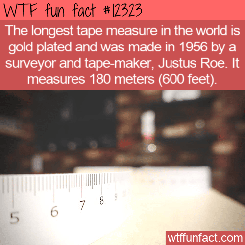 WTF Fun Fact - Gold Plated Tape Measure