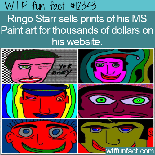 WTF Fun Fact - Ringo Starr's MS Paint Art