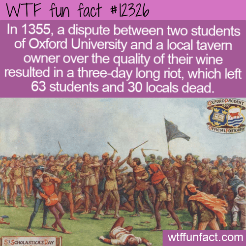 WTF Fun Fact - St Scholastica Day Riot