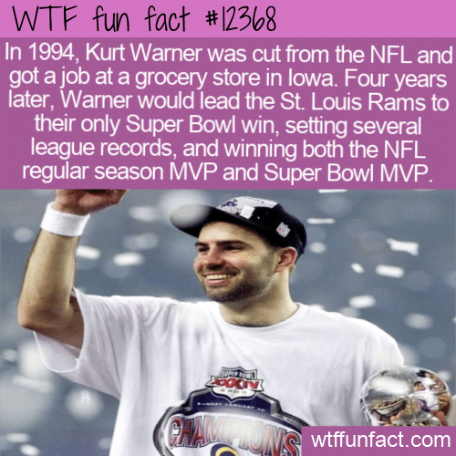 WTF Fun Fact - Kurt Warner The Grocery Store Clerk